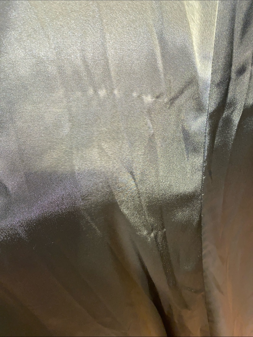 David's Bridal “Galina Signature” Olive Satin V-Neck Flutter Sleeve Maxi Dress - Picture 3 of 7